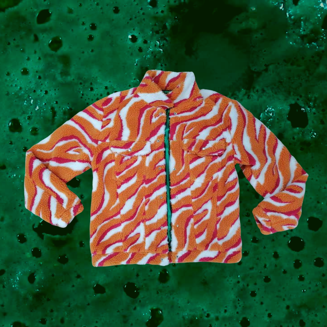 Grocery Club Tiger Striped Fleece Bomber